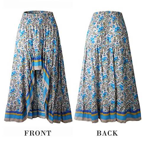 Women's Boho Floral Print Long Skirt