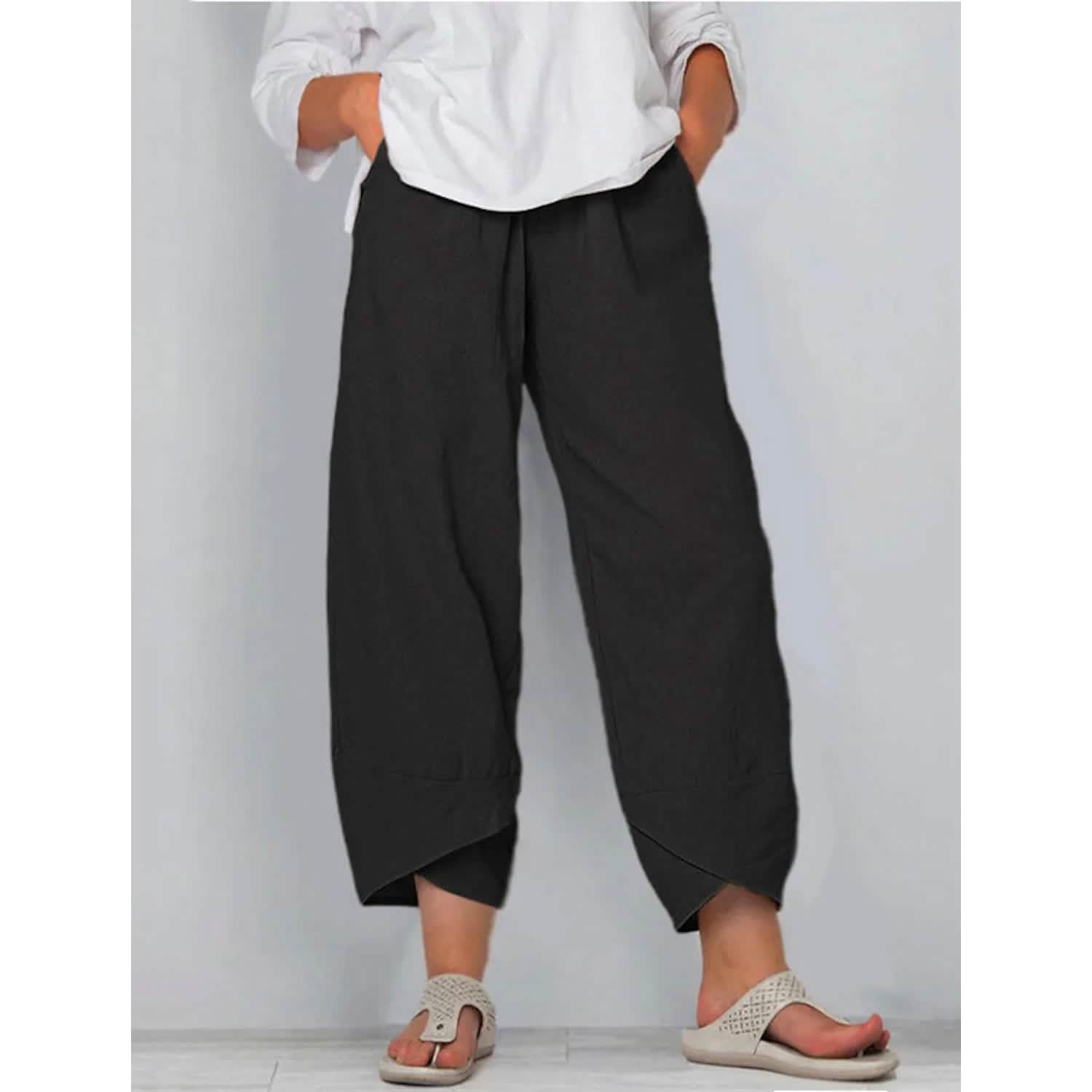 Women's Casual Plus Size Cotton Pants