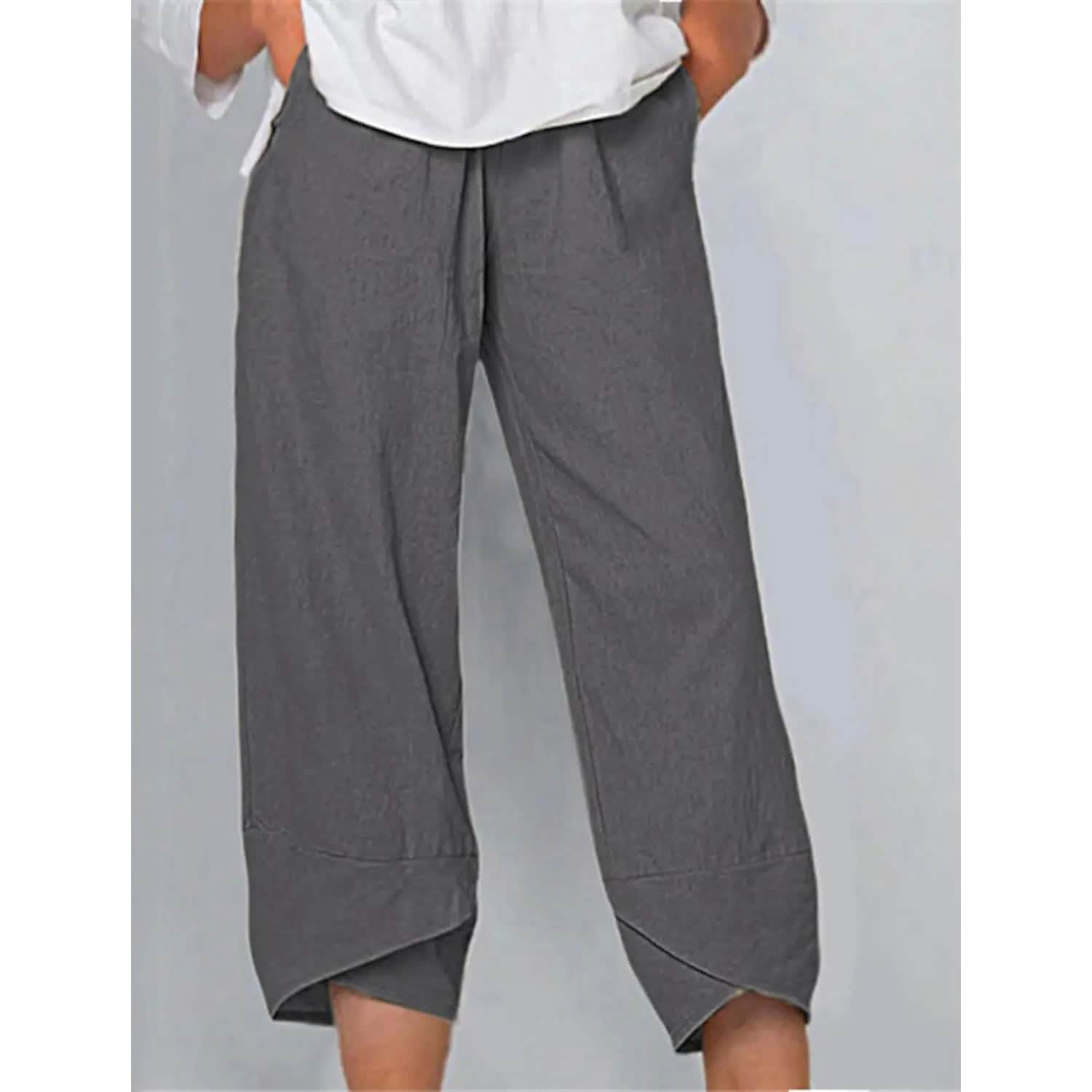 Women's Casual Plus Size Cotton Pants