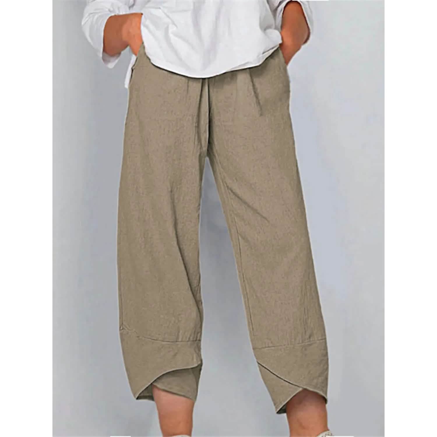 Women's Casual Plus Size Cotton Pants