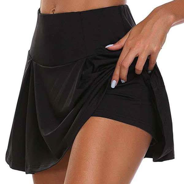 Women's High Waist Active Skirt With Built-In Shorts