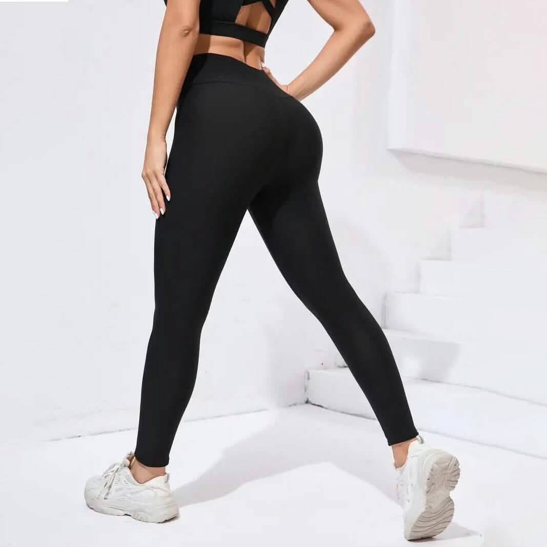 Women's Plush Lined Sherpa Leggings High-Stretch Yoga Pants